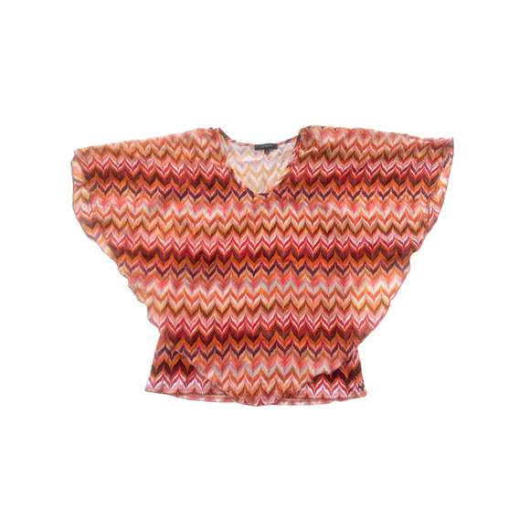 Liz McCoy Boho V-Neck Flowy Multicolor Tunic Top Size L - Picture 2 of 8